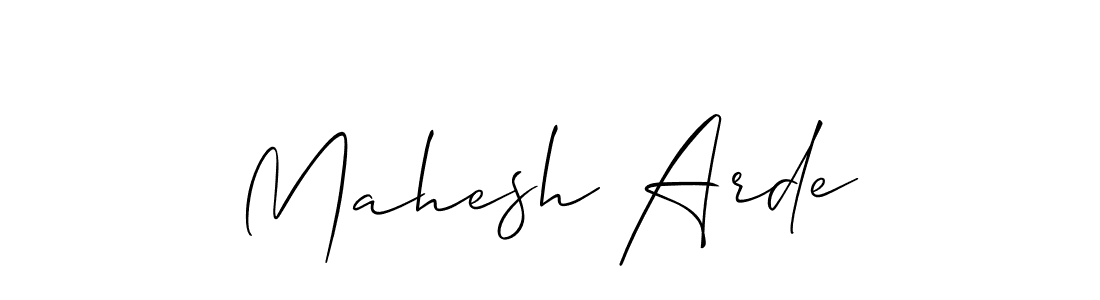 Create a beautiful signature design for name Mahesh Arde. With this signature (Allison_Script) fonts, you can make a handwritten signature for free. Mahesh Arde signature style 2 images and pictures png