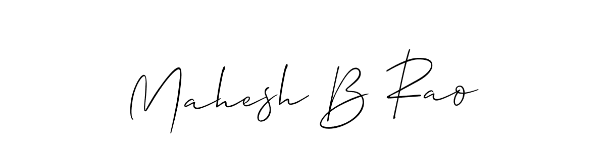 Make a beautiful signature design for name Mahesh B Rao. With this signature (Allison_Script) style, you can create a handwritten signature for free. Mahesh B Rao signature style 2 images and pictures png