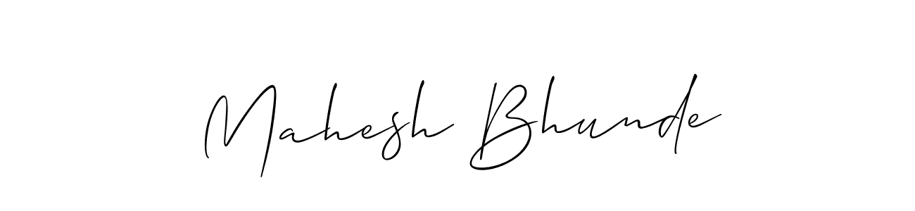 Make a beautiful signature design for name Mahesh Bhunde. With this signature (Allison_Script) style, you can create a handwritten signature for free. Mahesh Bhunde signature style 2 images and pictures png