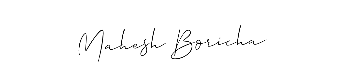 Best and Professional Signature Style for Mahesh Boricha. Allison_Script Best Signature Style Collection. Mahesh Boricha signature style 2 images and pictures png