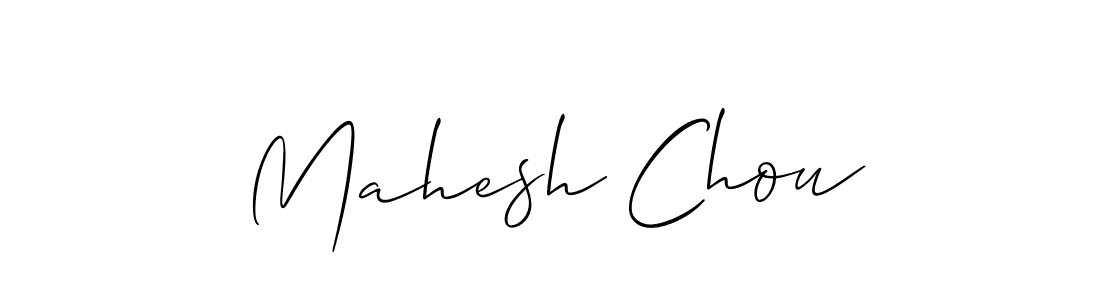 How to make Mahesh Chou signature? Allison_Script is a professional autograph style. Create handwritten signature for Mahesh Chou name. Mahesh Chou signature style 2 images and pictures png