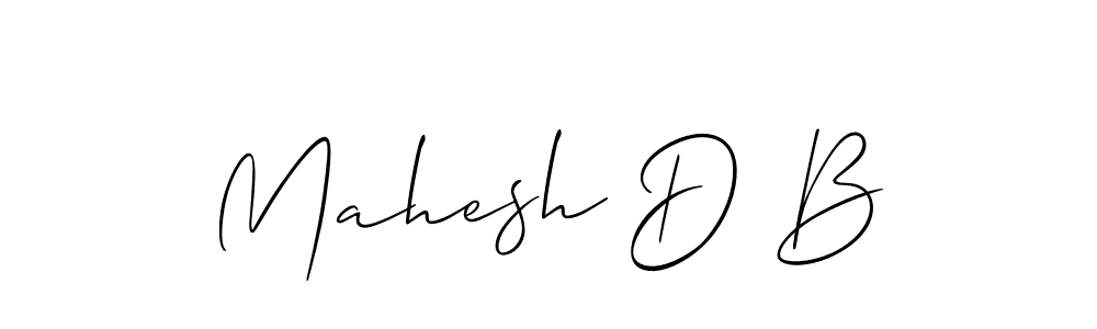 Mahesh D B stylish signature style. Best Handwritten Sign (Allison_Script) for my name. Handwritten Signature Collection Ideas for my name Mahesh D B. Mahesh D B signature style 2 images and pictures png