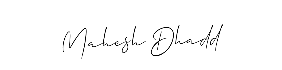 Mahesh Dhadd stylish signature style. Best Handwritten Sign (Allison_Script) for my name. Handwritten Signature Collection Ideas for my name Mahesh Dhadd. Mahesh Dhadd signature style 2 images and pictures png