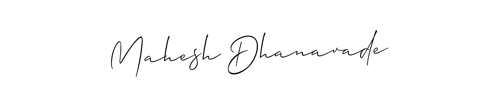 Use a signature maker to create a handwritten signature online. With this signature software, you can design (Allison_Script) your own signature for name Mahesh Dhanavade. Mahesh Dhanavade signature style 2 images and pictures png