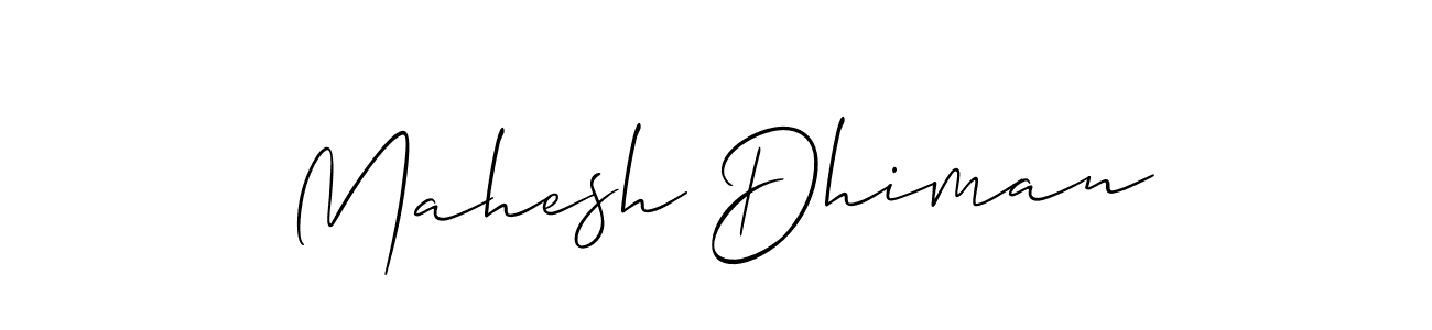 if you are searching for the best signature style for your name Mahesh Dhiman. so please give up your signature search. here we have designed multiple signature styles  using Allison_Script. Mahesh Dhiman signature style 2 images and pictures png