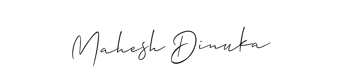 It looks lik you need a new signature style for name Mahesh Dinuka. Design unique handwritten (Allison_Script) signature with our free signature maker in just a few clicks. Mahesh Dinuka signature style 2 images and pictures png