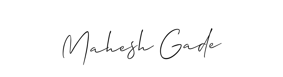 You should practise on your own different ways (Allison_Script) to write your name (Mahesh Gade) in signature. don't let someone else do it for you. Mahesh Gade signature style 2 images and pictures png