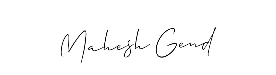 Also You can easily find your signature by using the search form. We will create Mahesh Gend name handwritten signature images for you free of cost using Allison_Script sign style. Mahesh Gend signature style 2 images and pictures png