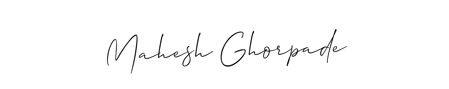 Create a beautiful signature design for name Mahesh Ghorpade. With this signature (Allison_Script) fonts, you can make a handwritten signature for free. Mahesh Ghorpade signature style 2 images and pictures png