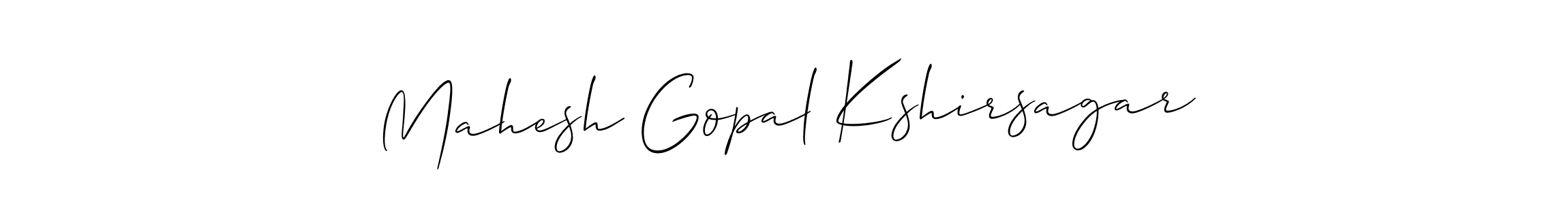 How to make Mahesh Gopal Kshirsagar name signature. Use Allison_Script style for creating short signs online. This is the latest handwritten sign. Mahesh Gopal Kshirsagar signature style 2 images and pictures png