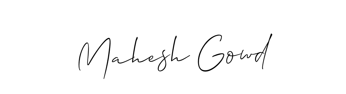 Also we have Mahesh Gowd name is the best signature style. Create professional handwritten signature collection using Allison_Script autograph style. Mahesh Gowd signature style 2 images and pictures png
