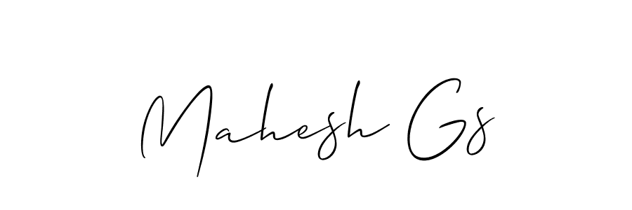 How to make Mahesh Gs signature? Allison_Script is a professional autograph style. Create handwritten signature for Mahesh Gs name. Mahesh Gs signature style 2 images and pictures png