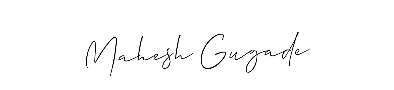 Allison_Script is a professional signature style that is perfect for those who want to add a touch of class to their signature. It is also a great choice for those who want to make their signature more unique. Get Mahesh Gugade name to fancy signature for free. Mahesh Gugade signature style 2 images and pictures png