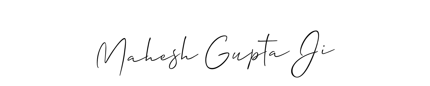 How to make Mahesh Gupta Ji name signature. Use Allison_Script style for creating short signs online. This is the latest handwritten sign. Mahesh Gupta Ji signature style 2 images and pictures png