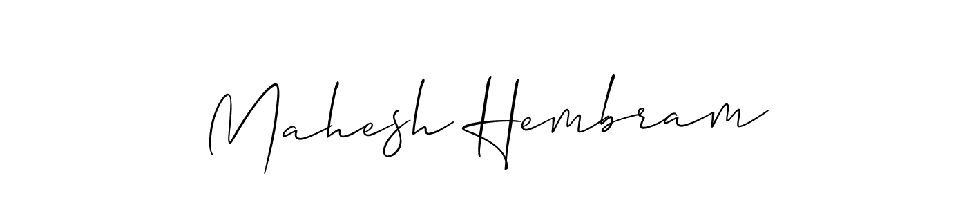 Also You can easily find your signature by using the search form. We will create Mahesh Hembram name handwritten signature images for you free of cost using Allison_Script sign style. Mahesh Hembram signature style 2 images and pictures png