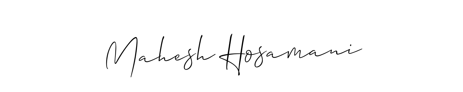 Make a beautiful signature design for name Mahesh Hosamani. With this signature (Allison_Script) style, you can create a handwritten signature for free. Mahesh Hosamani signature style 2 images and pictures png