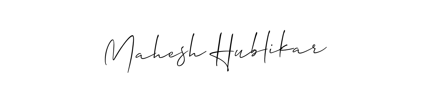 Make a short Mahesh Hublikar signature style. Manage your documents anywhere anytime using Allison_Script. Create and add eSignatures, submit forms, share and send files easily. Mahesh Hublikar signature style 2 images and pictures png