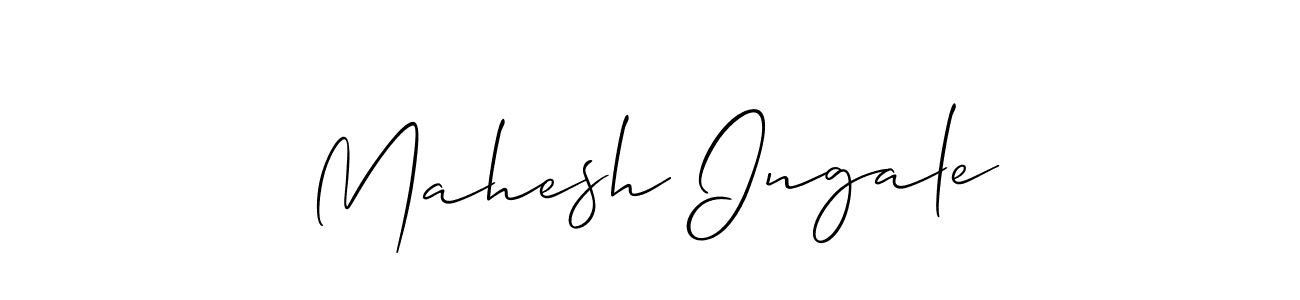 Allison_Script is a professional signature style that is perfect for those who want to add a touch of class to their signature. It is also a great choice for those who want to make their signature more unique. Get Mahesh Ingale name to fancy signature for free. Mahesh Ingale signature style 2 images and pictures png
