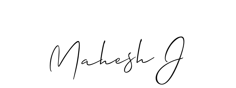 Also we have Mahesh J name is the best signature style. Create professional handwritten signature collection using Allison_Script autograph style. Mahesh J signature style 2 images and pictures png