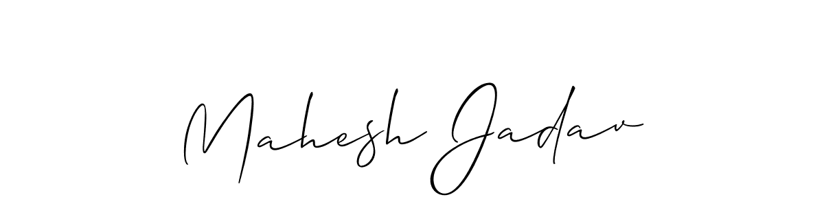 Also we have Mahesh Jadav name is the best signature style. Create professional handwritten signature collection using Allison_Script autograph style. Mahesh Jadav signature style 2 images and pictures png
