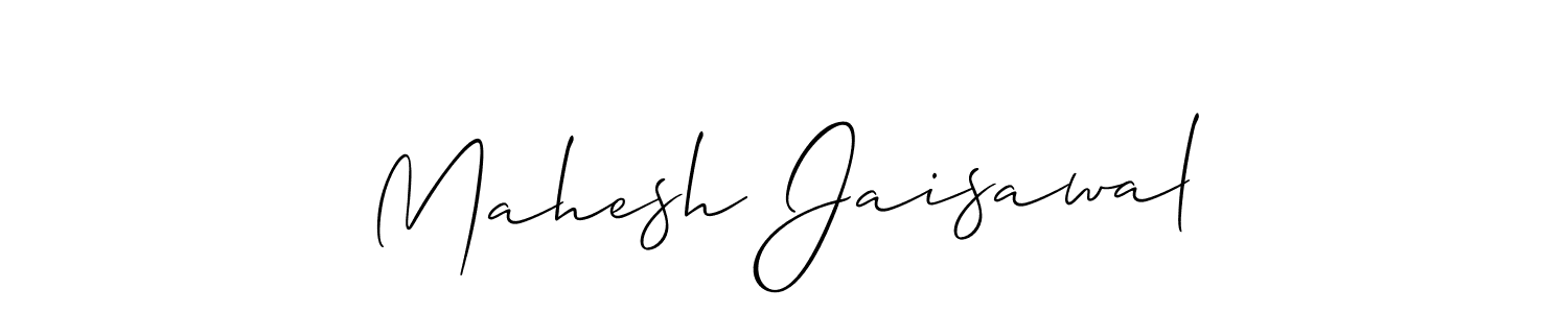 The best way (Allison_Script) to make a short signature is to pick only two or three words in your name. The name Mahesh Jaisawal include a total of six letters. For converting this name. Mahesh Jaisawal signature style 2 images and pictures png