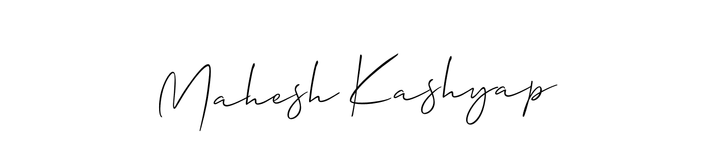 Allison_Script is a professional signature style that is perfect for those who want to add a touch of class to their signature. It is also a great choice for those who want to make their signature more unique. Get Mahesh Kashyap name to fancy signature for free. Mahesh Kashyap signature style 2 images and pictures png