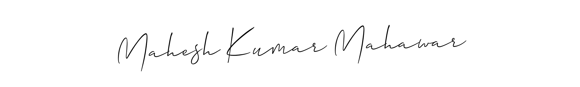 Make a short Mahesh Kumar Mahawar signature style. Manage your documents anywhere anytime using Allison_Script. Create and add eSignatures, submit forms, share and send files easily. Mahesh Kumar Mahawar signature style 2 images and pictures png