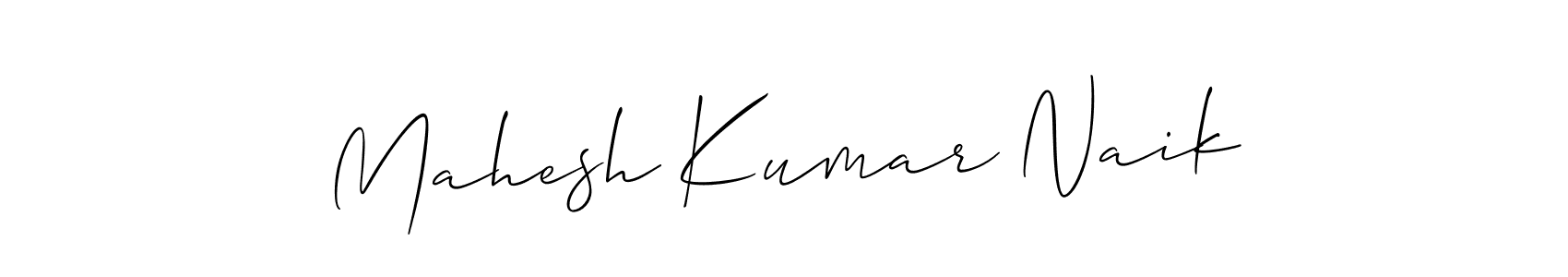 The best way (Allison_Script) to make a short signature is to pick only two or three words in your name. The name Mahesh Kumar Naik include a total of six letters. For converting this name. Mahesh Kumar Naik signature style 2 images and pictures png