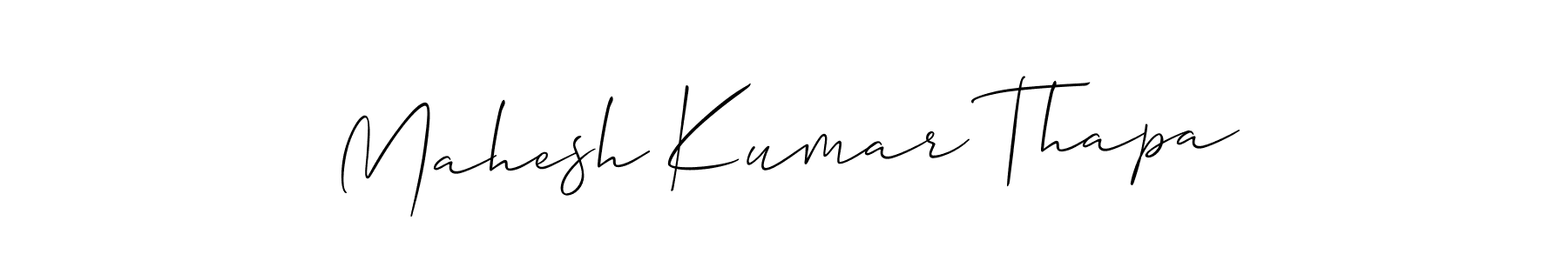 How to make Mahesh Kumar Thapa name signature. Use Allison_Script style for creating short signs online. This is the latest handwritten sign. Mahesh Kumar Thapa signature style 2 images and pictures png