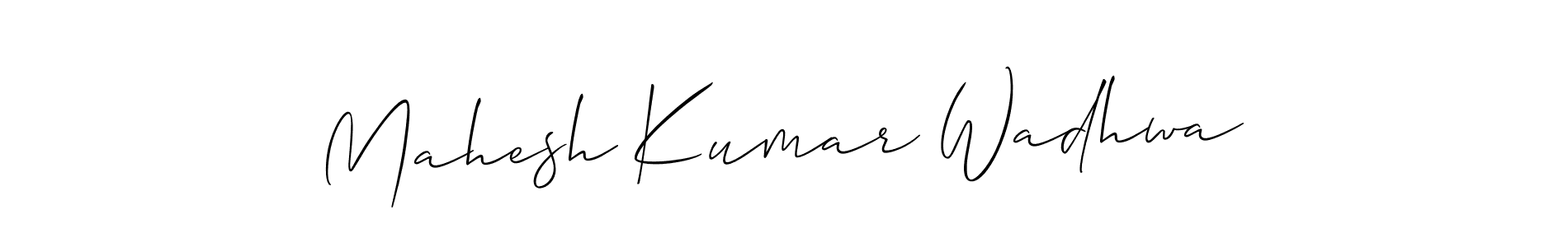 Similarly Allison_Script is the best handwritten signature design. Signature creator online .You can use it as an online autograph creator for name Mahesh Kumar Wadhwa. Mahesh Kumar Wadhwa signature style 2 images and pictures png