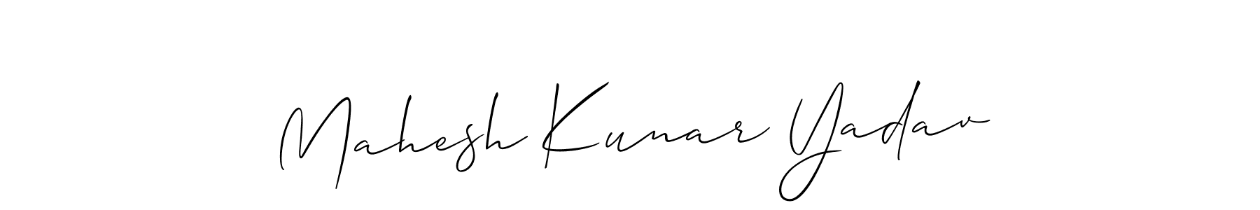 Mahesh Kunar Yadav stylish signature style. Best Handwritten Sign (Allison_Script) for my name. Handwritten Signature Collection Ideas for my name Mahesh Kunar Yadav. Mahesh Kunar Yadav signature style 2 images and pictures png