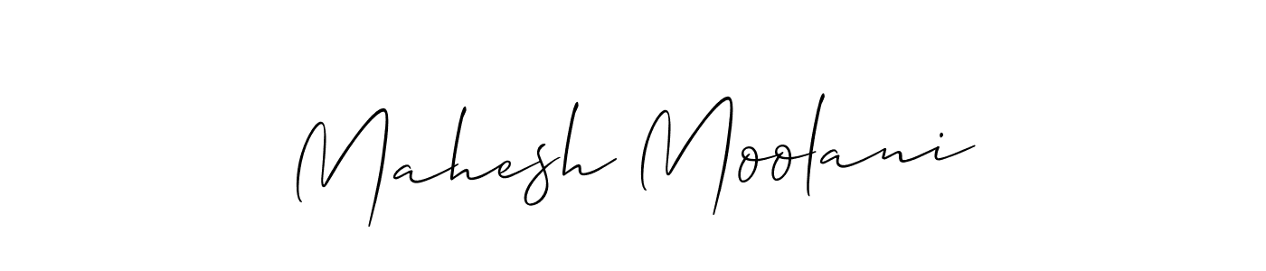 Mahesh Moolani stylish signature style. Best Handwritten Sign (Allison_Script) for my name. Handwritten Signature Collection Ideas for my name Mahesh Moolani. Mahesh Moolani signature style 2 images and pictures png