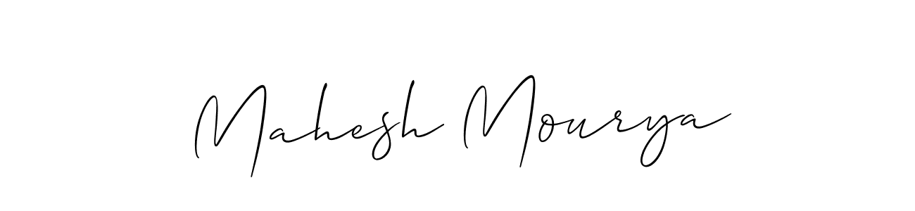 Mahesh Mourya stylish signature style. Best Handwritten Sign (Allison_Script) for my name. Handwritten Signature Collection Ideas for my name Mahesh Mourya. Mahesh Mourya signature style 2 images and pictures png