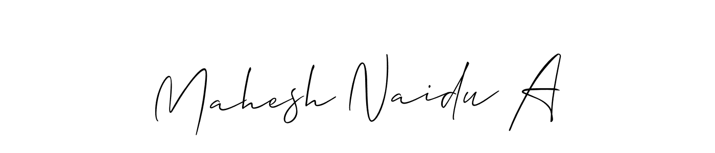 How to make Mahesh Naidu A name signature. Use Allison_Script style for creating short signs online. This is the latest handwritten sign. Mahesh Naidu A signature style 2 images and pictures png