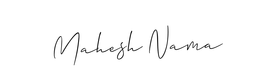 Use a signature maker to create a handwritten signature online. With this signature software, you can design (Allison_Script) your own signature for name Mahesh Nama. Mahesh Nama signature style 2 images and pictures png