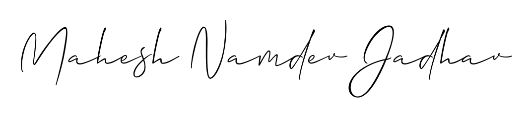 Transform the name Mahesh Namdev Jadhav into a signature masterpiece using Allison_Script font. Ideal for photographers, artists, and creators looking for watermarks. Mahesh Namdev Jadhav signature style 2 images and pictures png