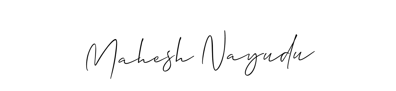 Use a signature maker to create a handwritten signature online. With this signature software, you can design (Allison_Script) your own signature for name Mahesh Nayudu. Mahesh Nayudu signature style 2 images and pictures png
