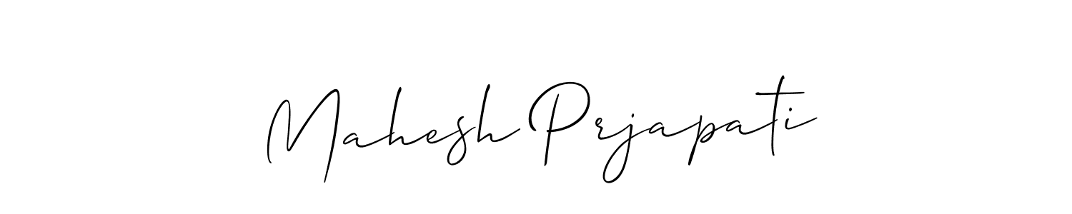 Allison_Script is a professional signature style that is perfect for those who want to add a touch of class to their signature. It is also a great choice for those who want to make their signature more unique. Get Mahesh Prjapati name to fancy signature for free. Mahesh Prjapati signature style 2 images and pictures png