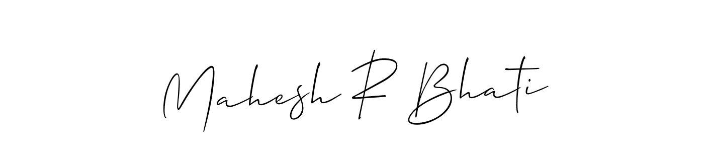 This is the best signature style for the Mahesh R Bhati name. Also you like these signature font (Allison_Script). Mix name signature. Mahesh R Bhati signature style 2 images and pictures png