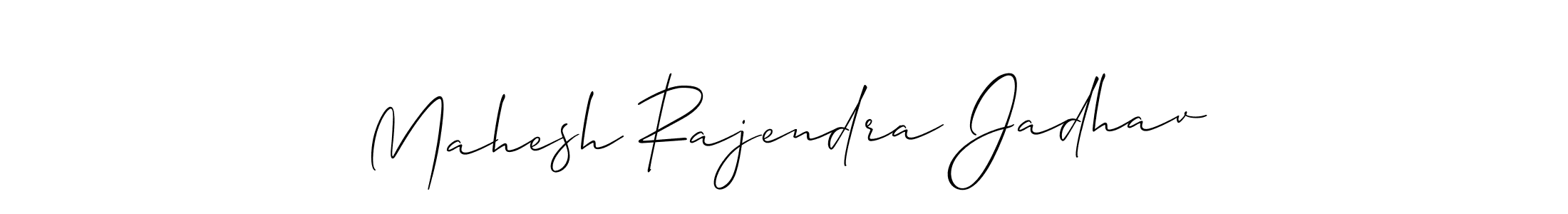 Allison_Script is a professional signature style that is perfect for those who want to add a touch of class to their signature. It is also a great choice for those who want to make their signature more unique. Get Mahesh Rajendra Jadhav name to fancy signature for free. Mahesh Rajendra Jadhav signature style 2 images and pictures png