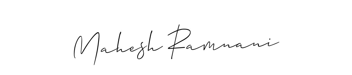 How to make Mahesh Ramnani signature? Allison_Script is a professional autograph style. Create handwritten signature for Mahesh Ramnani name. Mahesh Ramnani signature style 2 images and pictures png