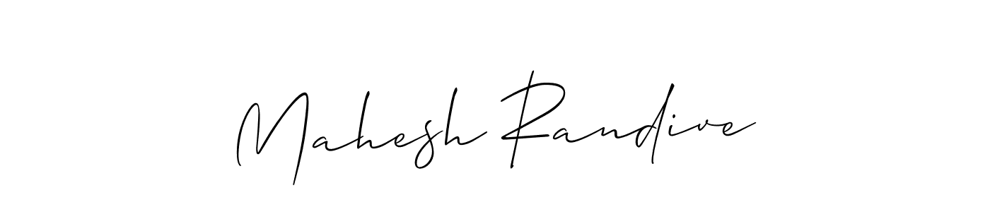 How to make Mahesh Randive name signature. Use Allison_Script style for creating short signs online. This is the latest handwritten sign. Mahesh Randive signature style 2 images and pictures png