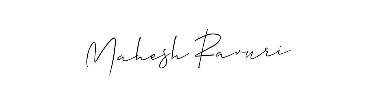 How to make Mahesh Ravuri name signature. Use Allison_Script style for creating short signs online. This is the latest handwritten sign. Mahesh Ravuri signature style 2 images and pictures png