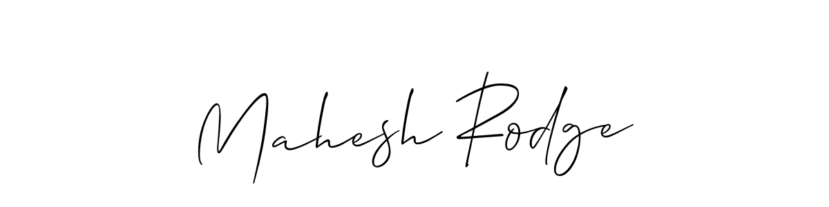 Use a signature maker to create a handwritten signature online. With this signature software, you can design (Allison_Script) your own signature for name Mahesh Rodge. Mahesh Rodge signature style 2 images and pictures png