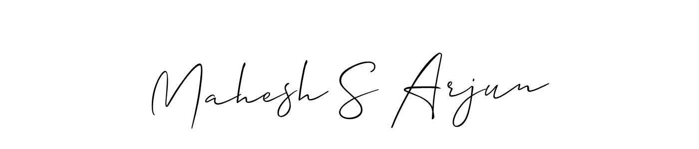 Use a signature maker to create a handwritten signature online. With this signature software, you can design (Allison_Script) your own signature for name Mahesh S Arjun. Mahesh S Arjun signature style 2 images and pictures png