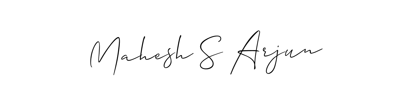 Use a signature maker to create a handwritten signature online. With this signature software, you can design (Allison_Script) your own signature for name Mahesh S Arjun. Mahesh S Arjun signature style 2 images and pictures png