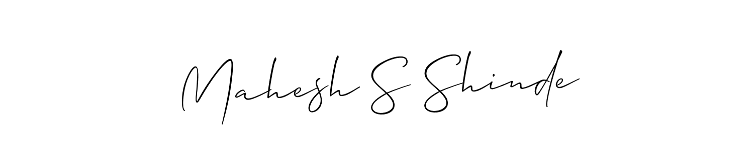 Use a signature maker to create a handwritten signature online. With this signature software, you can design (Allison_Script) your own signature for name Mahesh S Shinde. Mahesh S Shinde signature style 2 images and pictures png