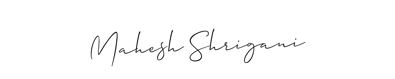 Make a beautiful signature design for name Mahesh Shrigani. With this signature (Allison_Script) style, you can create a handwritten signature for free. Mahesh Shrigani signature style 2 images and pictures png