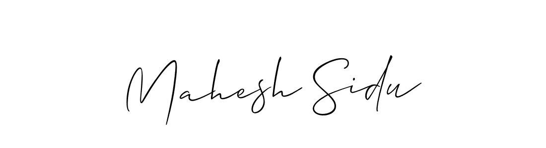 Also we have Mahesh Sidu name is the best signature style. Create professional handwritten signature collection using Allison_Script autograph style. Mahesh Sidu signature style 2 images and pictures png