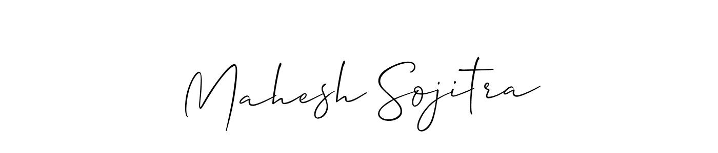 Use a signature maker to create a handwritten signature online. With this signature software, you can design (Allison_Script) your own signature for name Mahesh Sojitra. Mahesh Sojitra signature style 2 images and pictures png